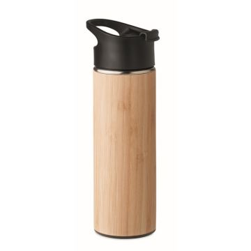 Bouteille Publicitaire 450 ml bambou double paroi