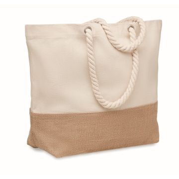 Sac de plage Publicitaire ou sac à provisions en toile avec poignée en corde