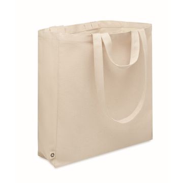 Sac shopping Publicitaire ou de plage en poly coton recyclé 38 x 12 x 41 cm en 140 gr/m²