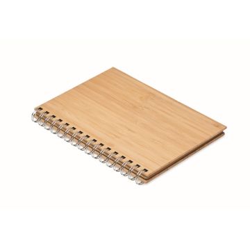 Carnet de notes publicitaire A5 avec couverture en bambou