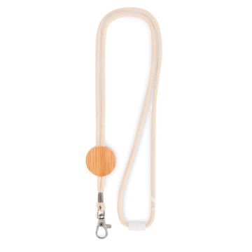 Lanyard Publicitaire coton et bambou fermeture de sécurité