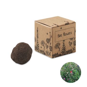 Bombe graines fleurs d'abeille publicitaire