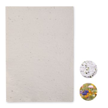 Papier A5 graines de fleurs publicitaire