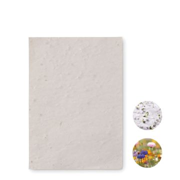 Papier A6 graines de fleurs publicitaire