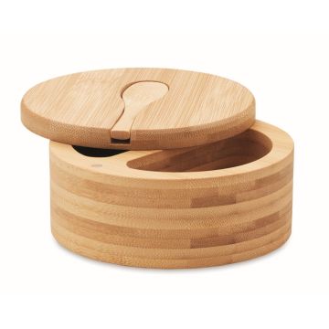 Boîte à sel et poivre bambou publicitaire