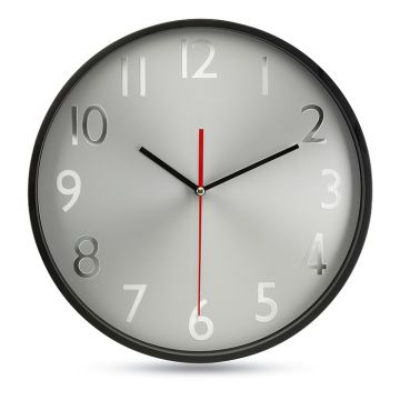 Horloge murale fond argent