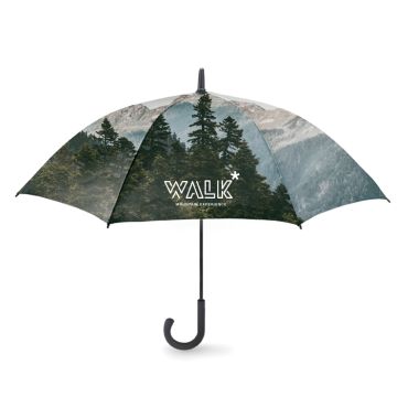 Parapluie tempête 100 % personnalisable - Poignée courbe