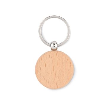 Porte-clés rond en bois