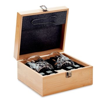 Goodies Set Whisky avec Boîte Bambou