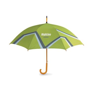 Parapluie 100 % personnalisable - Mât en bois et poignée courbe