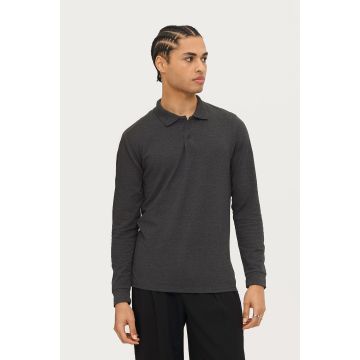 Polo à Broder Piqué Manches Longues Homme Sol's Perfect Lsl Men