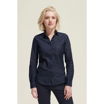 Chemise Brodée Femme en Denim Sol's Barry Women
