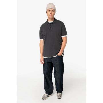 Polo publicitaire écoresponsable délavé en jersey homme