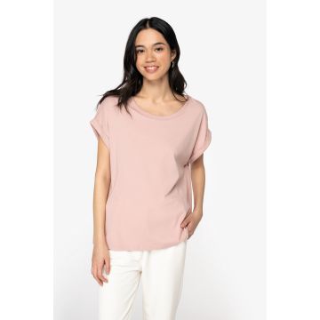 T-shirt publicitaire écoresponsable manches à revers femme