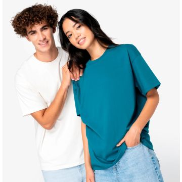 T-shirt publicitaire écoresponsable à épaules tombantes unisexe