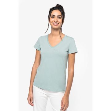 T-shirt publicitaire écoresponsable col V femme