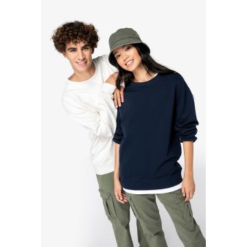 Sweat-shirt publicitaire écoresponsable à col rond à épaules tombantes French Terry unisexe