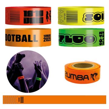 Bracelet d'identification inviolable Fluo