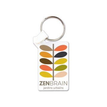 Porte-clés plastique souple carte 53x33 mm à personnaliser