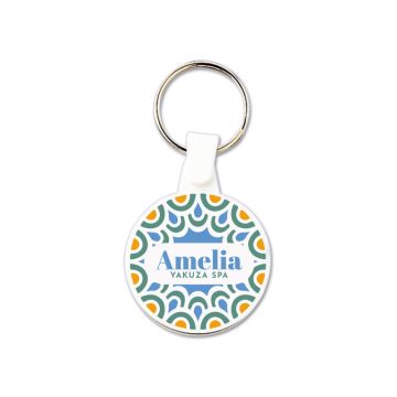 Porte-clés personnalisable plastique souple rond ø34 mm