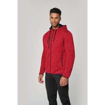 Veste Publicitaire à marquer capuche chinée homme