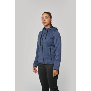 Veste Publicitaire à marquer capuche chinée femme