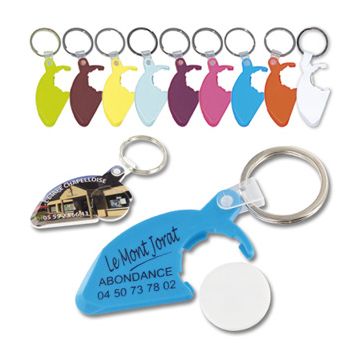 Porte-Clés Personnalisable Porte-Jetons et Gratte-Jeu