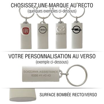 Porte-Clés Totem métal satiné Premium