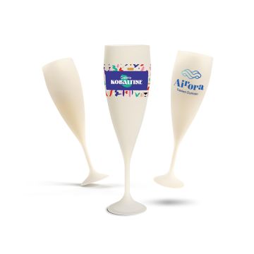 Flûte à Champagne réutilisable écolo. en biocomposite fabriqué en FRANCE 12,5 cl
