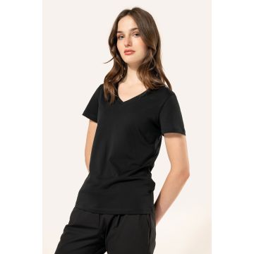 T-Shirt Publicitaire Supima® Col V Manches Courtes Femme