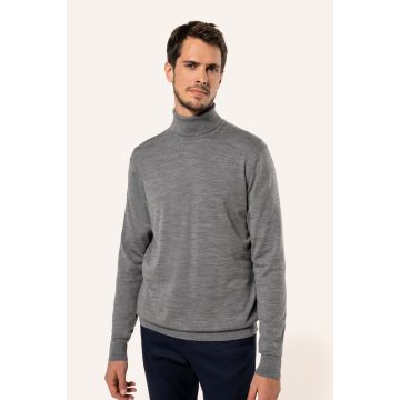 Pull Mérinos Col Roulé Homme à broder
