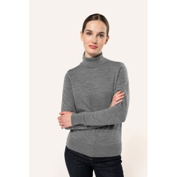 Pull Mérinos Col Roulé Femme à broder