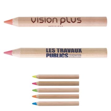 Mini Crayon Bois Prestige Naturel Mine Fluo