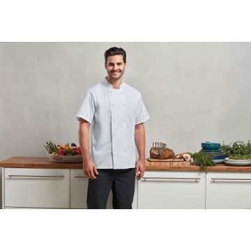 Veste Chef Cuisinier à personnaliser Manches Courtes Coolchecker