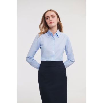Chemise à broder Oxford Femme Manches Longues