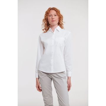 Chemise à broder en Popeline Pur Coton Femme Manches Longues