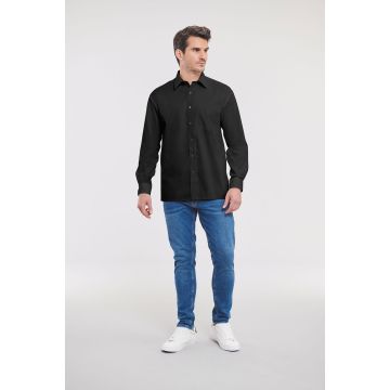 Chemise à broder en Popeline Pur Coton Homme Manches Longues