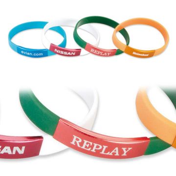 Bracelet Silicone avec Plaque de Marquage