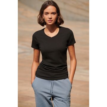 Tee-shirt Publicitaire Femme Extensible Col V : Feel Good V