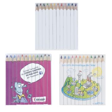 Set de 12 Mini Crayons de Couleur