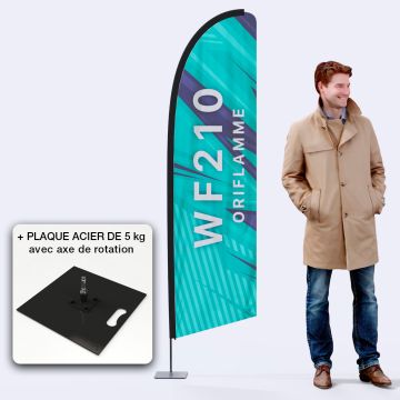 Beach flag publicitaire 2m10 - Usage EXTERIEUR