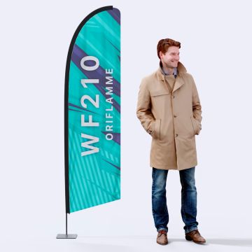 Beach flag publicitaire 2m10 - Usage INTERIEUR