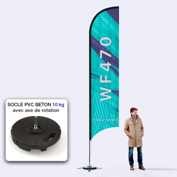 Beach flag publicitaire 4m70