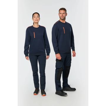 Sweat-Shirt Publicitaire Daytoday Zip Poche Contrastée Unisexe