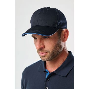 Casquette Publicitaire à broder Sandwich Contrasté 6 Panneaux Oeko-Tex