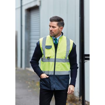 Bodywarmer à personnaliser Rembourré Haute Visibilité