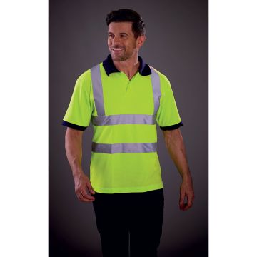 Polo à broder Manches Courtes Haute Visibilité