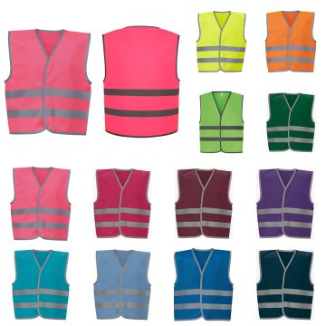 Gilet Enfant avec Bordures et Bandes Réfléchissantes