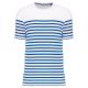White / Royal Blue Stripe