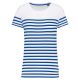 White / Royal Blue Stripe